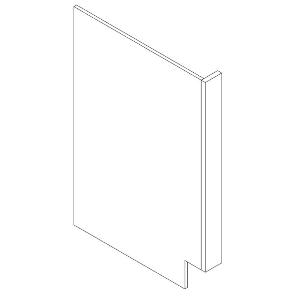 Refrigerator Panel - Frameless White Slim Shaker