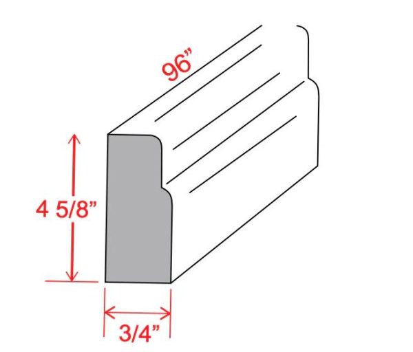 Furniture Base Moulding High Gloss Grey HGG-FBM8