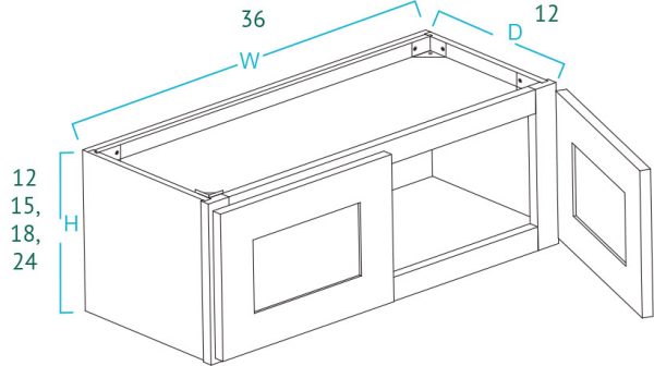 Frameless High Gloss White Wall Bridge Cabinet HGW-W3615